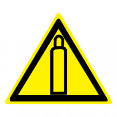 Знак W19 Газовый баллон •ГОСТ 12.4.026-2015• (Пленка 200 х 200)
